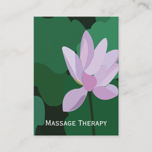 Roze Lotus Flower Visitekaartje (Voorkant)