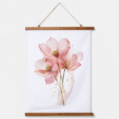 Roze Lotus Flower Water Lily Waterverf ETHERISCH Hangend Wandkleed (Voorkant)