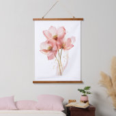 Roze Lotus Flower Water Lily Waterverf ETHERISCH Hangend Wandkleed (Slaapkamer)