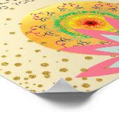 Roze Lotus Flower Yoga Healing Health Poster (Hoek)