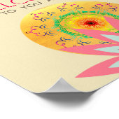 Roze Lotus Flower Yoga Healing Health Poster (Hoek)