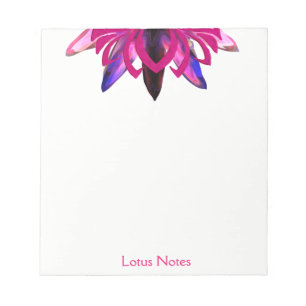 Roze Lotus Flower Yoga Instructor Holistic Classic Notitieblok