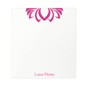 Roze Lotus Flower Yoga Instructor Holistic Classic Notitieblok