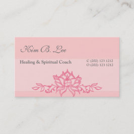 Roze Lotus Flower Yoga Instructor Visitekaartje