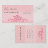 Roze Lotus Flower Yoga Instructor Visitekaartje (Voorkant / Achterkant)