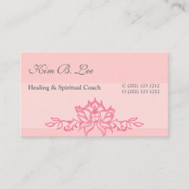 Roze Lotus Flower Yoga Instructor Visitekaartje