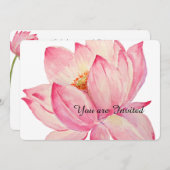 Roze Lotus Flowers Kaart (Voorkant / Achterkant)