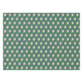 Roze Lotus Flowers & Lily Pads op Sapphire Green Tafelkleed (Voorkant (Horizontaal))