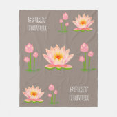 Roze Lotus Flowers op Lucky Beige Fleece Deken (Voorkant)