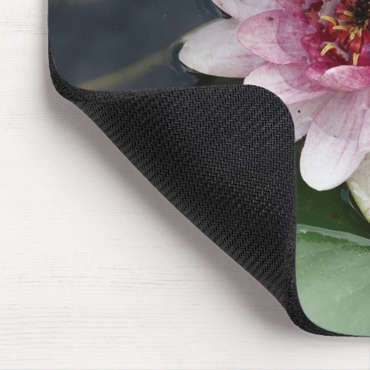 Roze Lotus Flwower Mousepad Muismat (Hoek)