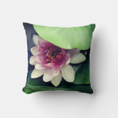 Roze Lotus Fotografie Kussen (Voorkant)