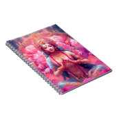 Roze Lotus Godin van Welvaart - Lakshmi Notitieboek (Rechterzijde)
