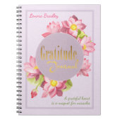 Roze Lotus Gratitude Journal Notitieboek (Voorkant)