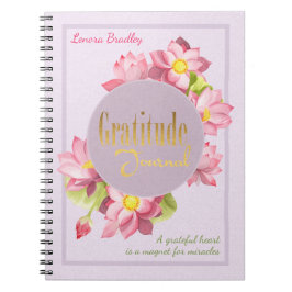 Roze Lotus Gratitude Journal Notitieboek