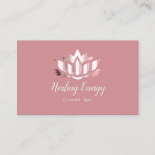 Roze lotus - helende energie visitekaartje