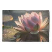 Roze Lotus in de Morning Light Kussensloop (Achterkant)