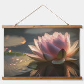 Roze Lotus in de Ochtend Licht Tapestry Hangend Wandkleed (Voorkant)