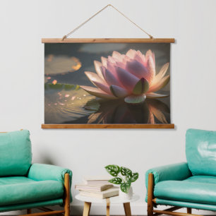 Roze Lotus in de Ochtend Licht Tapestry Hangend Wandkleed