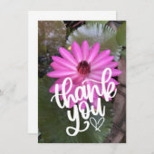 Roze lotus in de vijver bedankkaart (Voorkant / Achterkant)