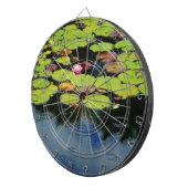 Roze lotus in regen dartbord (Voorkant Rechts)