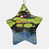 Roze lotus in regen keramisch ornament (Links)