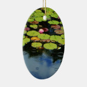 Roze lotus in regen keramisch ornament (Rechts)