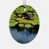 Roze lotus in regen keramisch ornament (Rechts)