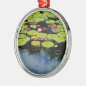 Roze lotus in regen metalen ornament (Links)