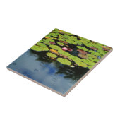 Roze lotus in regen tegeltje (Zijkant)