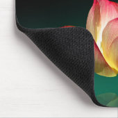 Roze Lotus in volle bloei met Om, mousepad Muismat (Hoek)
