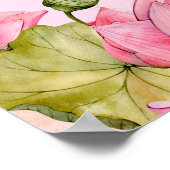 Roze lotus Indiase trouwtafel zitplattegrond Poster (Hoek)