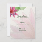 Roze Lotus Invitation 4.25 x 5.5 Kaart (Voorkant)
