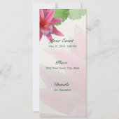 Roze Lotus Invitation 4 x 9.25 Kaart (Voorkant)