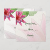 Roze Lotus Invitation 5.25 x 5.25 Kaart (Voorkant / Achterkant)