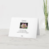 Roze Lotus Kaart (Achterkant)