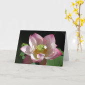 Roze Lotus Kaart (Gele Bloem)
