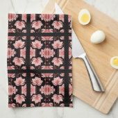 Roze Lotus Klassieker Theedoek (Quarter Fold)