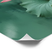 Roze Lotus Kunstwerk Perfect Poster (Hoek)