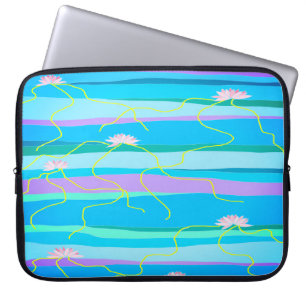 Roze Lotus-laptophoes Laptop Sleeve