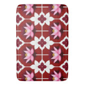 Roze Lotus Levendig Bloemendesign Badmat (Voorkant Verticaal)