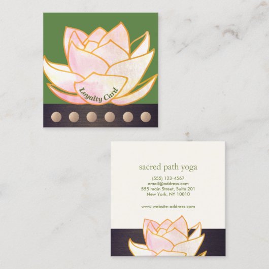 Roze Lotus Mandala 6 Punch Loyalty (Voorkant / Achterkant)