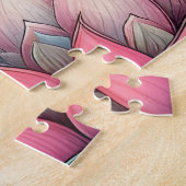 Roze Lotus Mandala Olifant Legpuzzel (Zijkant)