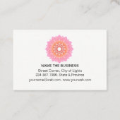 Roze Lotus Mandala Yoga Meditatie Holistisch Visitekaartje (Achterkant)