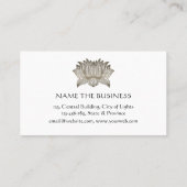 Roze Lotus Mandala Yoga Trainer Meditation Visitekaartje (Achterkant)