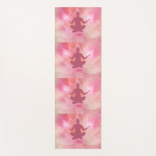 Roze Lotus Meditation Spiritueel Energy Yoga Mat (Voorkant)