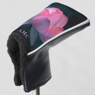 Roze Lotus Monogram Putter Golf Head Hoesje Golfheadcover