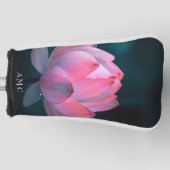 Roze Lotus Monogram Putter Golf Head Hoesje Golfheadcover (Voorkant)