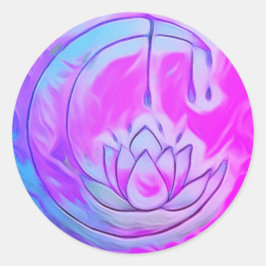 Roze Lotus Moon Sticker