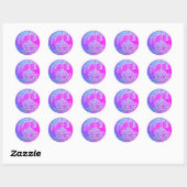 Roze Lotus Moon Sticker (Vel)