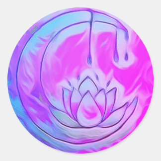 Roze Lotus Moon Sticker
